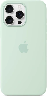 Apple silicone case with MagSafe для iPhone 16 Pro Max Aquamarin