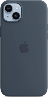 Apple silicone case with MagSafe для iPhone 14 Plus sturmblau