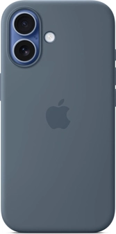 Apple silicone case with MagSafe для iPhone 17 maritime синий