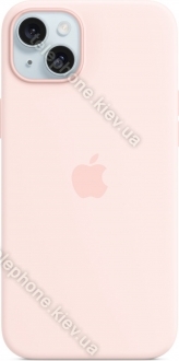 Apple silicone case with MagSafe for iPhone 15 Plus light pink 