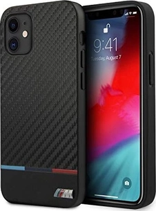 BMW Hard Cover carbon M Collection Tricolor Stripe для Apple iPhone 12 mini черный