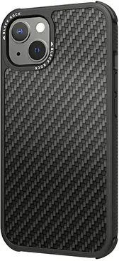 Black Rock Robust case Real carbon for Apple iPhone 13 black