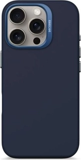 Decoded AntiMicrobial Silicone Back Cover для Apple iPhone 16 Pro синий Print