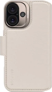 Decoded Leather Detachable wallet case для Apple iPhone 16 Clay бежевый