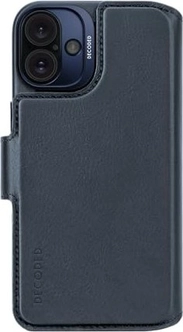 Decoded Leather Detachable wallet case для Apple iPhone 16 Plus морская волна синий