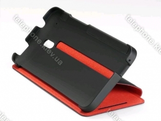 HTC HC-V851 Double Dip Flip case for One mini black/red 