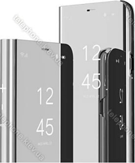 MRSTER clear View Standing Cover for Xiaomi Redmi Note 9 silver 
