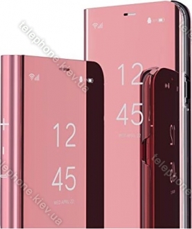 MRSTER clear View Standing Cover for Xiaomi Redmi Note 9 pink 