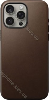 Nomad modern Leather case for Apple iPhone 15 Pro Max Rustic Brown 