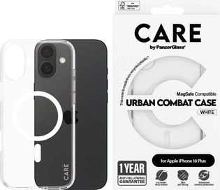 PanzerGlass Care Flagship case Urban Combat MagSafe для Apple iPhone 16 Plus белый
