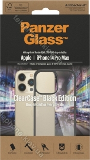 PanzerGlass clear case AntiBacterial Black Edition for Apple iPhone 14 Pro Max black/transparent 