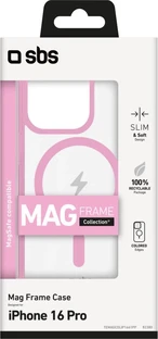 SBS Mobile Mag Frame case для Apple iPhone 16 Pro pink