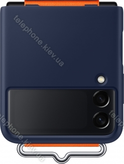 Samsung Silicone Cover with strap for Galaxy Z Flip 3 Navy 
