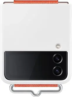 Samsung Silicone Cover with strap для Galaxy Z Flip 4 white