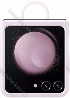 Samsung Silicone case with ring for Galaxy Z Flip 5 Lavender 