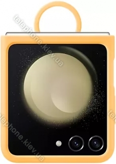 Samsung Silicone case with ring for Galaxy Z Flip 5 Apricot 