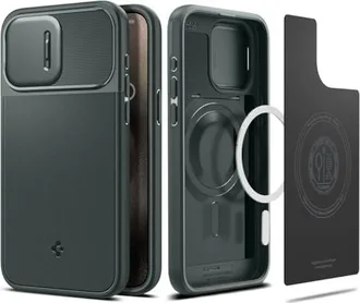 Spigen Optics Armor MagFit для Apple iPhone 15 Pro Abyss Green