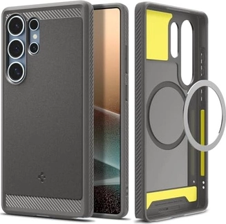 Spigen Rugged Armor (MagFit) для Samsung Galaxy S25 Ultra Marble серый