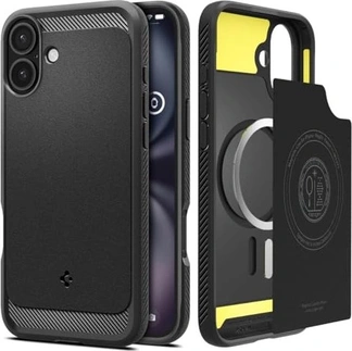 Spigen Rugged Armor (MagFit) для Apple iPhone 16 Plus Matte черный
