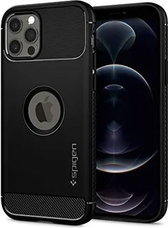 Spigen Rugged Armor для Apple iPhone 12 Pro/iPhone 12 black