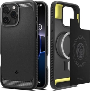 Spigen Rugged Armor (MagFit) для Apple iPhone 16 Pro Matte черный