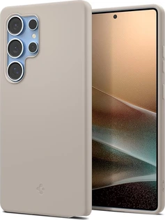Spigen Silicone Fit MagFit для Samsung Galaxy S25 Ultra natural titanium