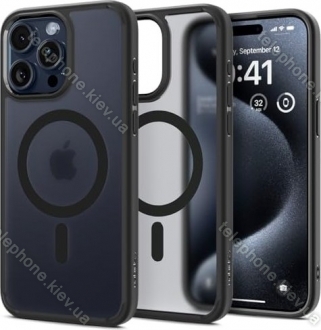 Spigen Ultra hybrid MagFit for Apple iPhone 15 Pro Max frost Black 