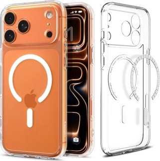 Spigen Ultra hybrid (MagFit) для Apple iPhone 17 Pro clear белый