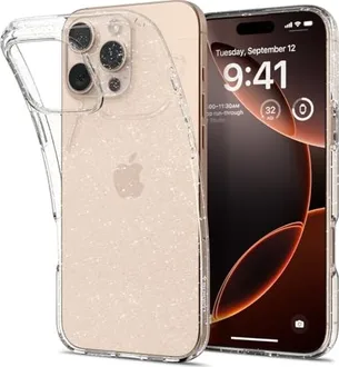 Spigen liquid Crystal Glitter для Apple iPhone 16 Pro Crystal quartz