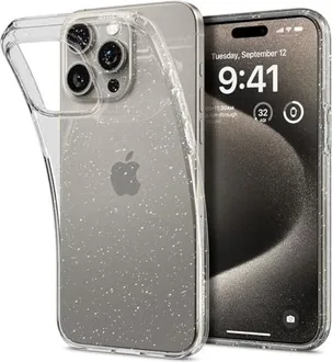 Spigen liquid Crystal Glitter для Apple iPhone 15 Pro Max Crystal quartz