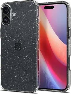 Spigen liquid Crystal Glitter для Apple iPhone 16 Plus Crystal quartz