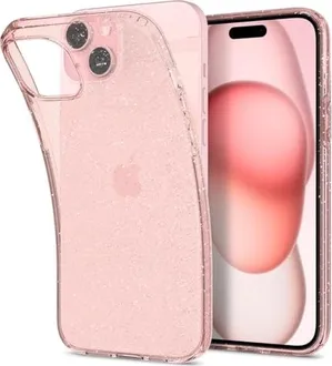 Spigen liquid Crystal Glitter для Apple iPhone 15 Plus Rose quartz