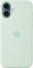 Apple silicone case with MagSafe для iPhone 16 Plus Aquamarin