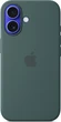 Apple silicone case with MagSafe для iPhone 16 sea green