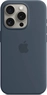 Apple silicone case with MagSafe для iPhone 15 Pro sturmblau