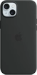 Apple silicone case with MagSafe для iPhone 15 Plus black
