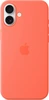 Apple silicone case with MagSafe для iPhone 16 Plus mandarin