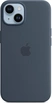 Apple silicone case with MagSafe для iPhone 14 sturmblau