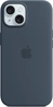 Apple silicone case with MagSafe для iPhone 15 sturmblau