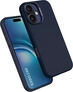 Decoded AntiMicrobial Silicone Back Cover для Apple iPhone 16 синий Print