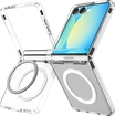 Spigen Ultra hybrid Pro (MagFit) для Samsung Galaxy Flip7 clear белый