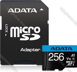 ADATA Premier R100/W25 microSDXC 256GB Kit, UHS-I U1, A1, Class 10