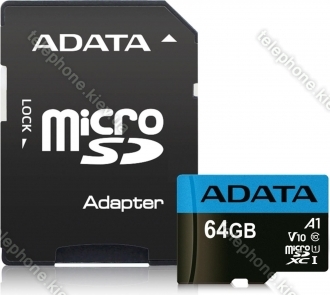 ADATA Premier R100/W25 microSDXC 64GB Kit, UHS-I U1, A1, Class 10