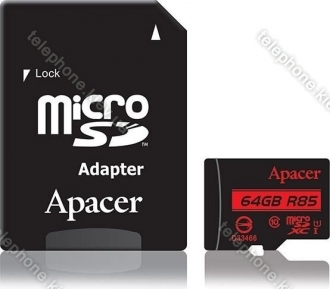 Apacer R85 microSDXC 64GB Kit, UHS-I U1, Class 10