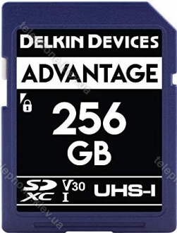 Delkin Advantage 633X R90/W90 SDXC 256GB, UHS-I U3, Class 10
