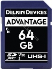 Delkin Advantage 633X R90/W90 SDXC 64GB, UHS-I U3, Class 10