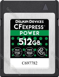 Delkin Power R1730/W1540 CFexpress Type B 512GB