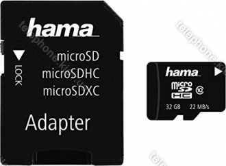 Hama High Speed microSDHC 32GB Adapter Kit, Class 10