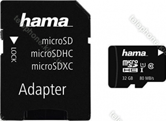 Hama R80 microSDHC 32GB Kit, UHS-I U1, Class 10