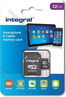 Integral Smartphone and Tablet R90 microSDHC 32GB Kit, UHS-I U1, Class 10